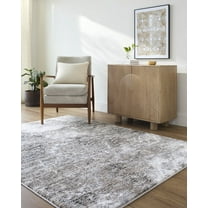 Livabliss Area Rugs for Living Room, 5x7 Andorra Plus Modern Light Gray Rug, Bedroom Dining Room Home Decor Stain Resistant Carpet (5'3" x 7')