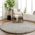 thumbnail image 1 of Livabliss Area Rugs for Living Room, 7ft Round Angora Modern Medium Gray Round Rug, Bedroom Dining Room Home Decor Stain Resistant Carpet (6'7" x 6'7"), 1 of 7