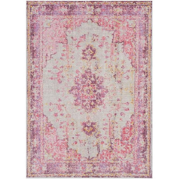 Livabliss Antioch Oriental Runner Area Rug, Pink ,9' x 13'