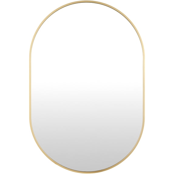 Livabliss Aranya Modern Accent Mirror,30"H x 20"W x 1"D,Gold