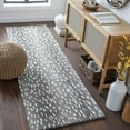 thumbnail image 1 of Livabliss Wool Rugs for Living Room, 2x8 Athena Modern Medium Gray Runner Area Rug, Bedroom Dining Room Home Decor Handmade Carpet (2'6" x 8' Runner), 1 of 5