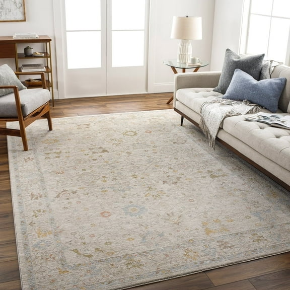 Livabliss Area Rugs for Living Room, 3x10 Avant Garde Traditional Taupe Runner Rug, Bedroom Dining Room Home Decor Stain Resistant Carpet (2'7" x 10' Runner)