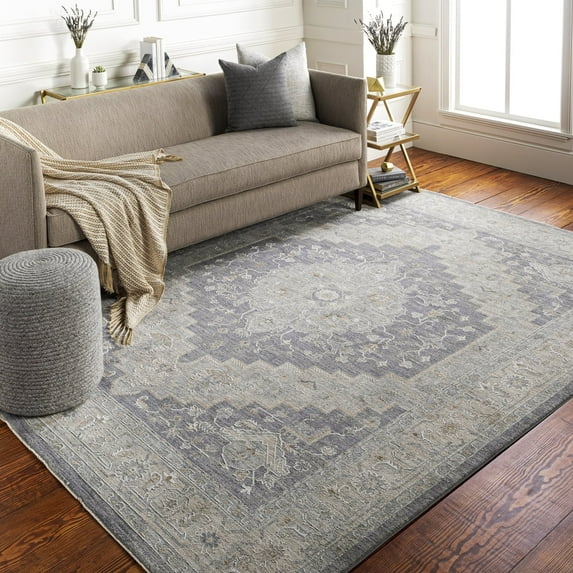 Livabliss Area Rugs for Living Room, 3x4 Avant Garde Traditional Gray Rug, Bedroom Dining Room Home Decor Stain Resistant Carpet (2'7" x 3'11")