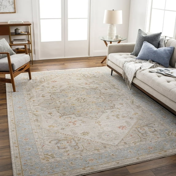 Livabliss Area Rugs for Living Room, 3x4 Avant Garde Traditional Taupe Rug, Bedroom Dining Room Home Decor Stain Resistant Carpet (2'7" x 3'11")
