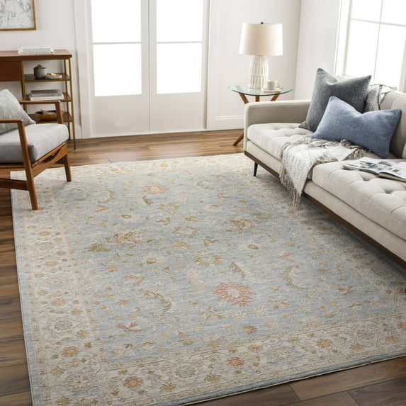 Livabliss Area Rugs for Living Room, 7x9 Avant Garde Traditional Taupe Rug, Bedroom Dining Room Home Decor Stain Resistant Carpet (6'7" x 9'6")
