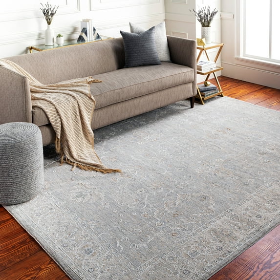 Livabliss Area Rugs for Living Room, 2x3 Avant Garde Traditional Gray Rug, Bedroom Dining Room Home Decor Stain Resistant Carpet (2' x 2'11")