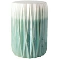 thumbnail image 1 of Livabliss Aynor Modern Garden Stool, 17" x 12", White/Aqua, 1 of 6
