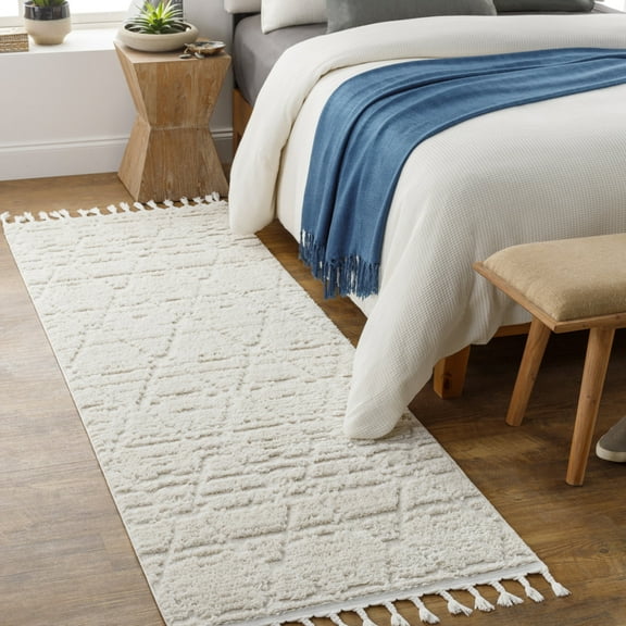 Livabliss Area Rugs for Living Room, 3x7 Azilal Global Ivory Runner Rug, Bedroom Dining Room Home Decor Stain Resistant Carpet (2'7" x 7'3" Runner)