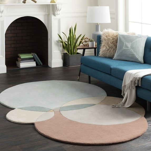 Livabliss Wool Rugs for Living Room, 5x7 Beck Modern Sage Area Rug, Bedroom Dining Room Home Decor Handmade Carpet (5' x 7'6")