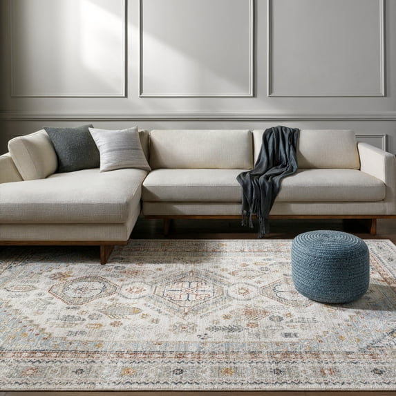 Livabliss Beckham Area Rug, 5' x 7'5", Taupe