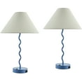 thumbnail image 1 of Livabliss Begonia Cottage Accent Table Lamp, 20-inch, Blue with White Shade (Set of 2), 1 of 5