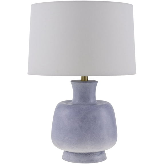 Livabliss Belton Traditional Accent Table Lamp, 22-inch, Blue with White Shade