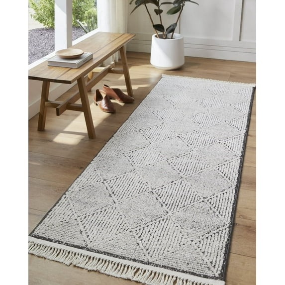 Livabliss Area Rugs for Living Room, 8x10 Berlin Modern Ivory Rug, Bedroom Dining Room Home Decor Stain Resistant Carpet (7'10" x 10')