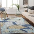thumbnail image 1 of Livabliss Outdoor Rugs, 7x9 Bodrum Coastal Tan Area Rug for Patio, Porch, Deck, Backyard, Waterproof Indoor Outdoor Carpet (6'11" x 9'), 1 of 7