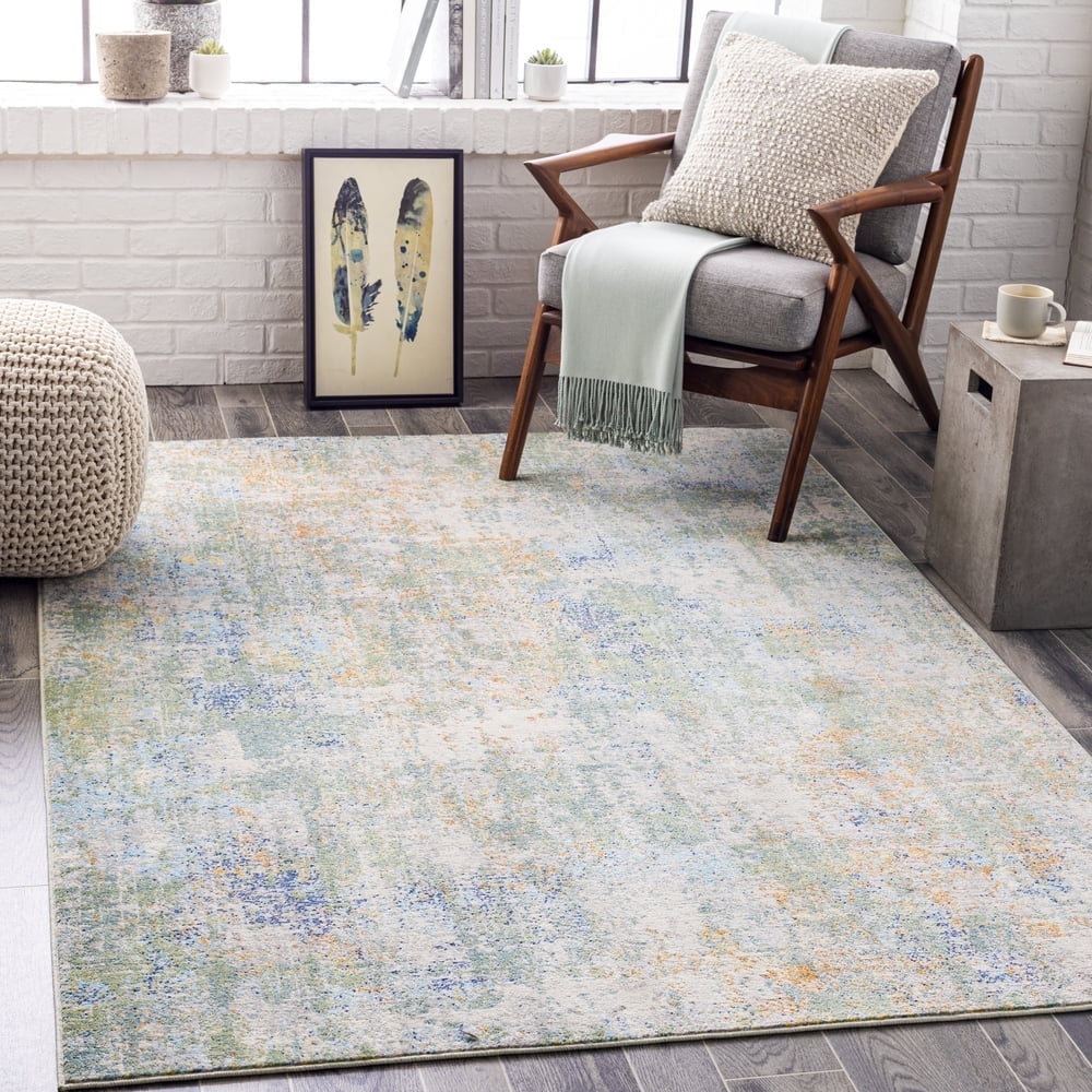 Livabliss Bodrum Modern Indoor/Outdoor Area Rug,8'10" x 12',Orange/Green