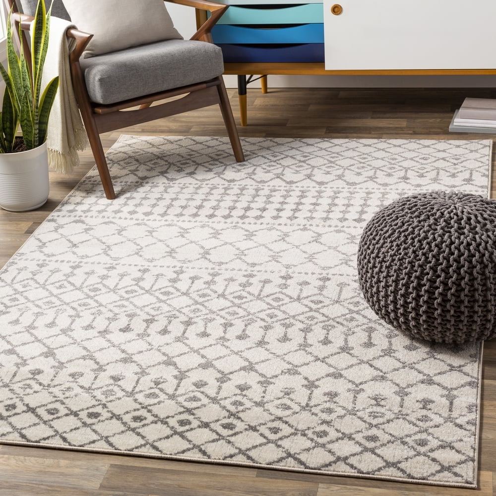 Livabliss Area Rugs for Living Room, 7x9 Chester Global Beige Rug, Bedroom Dining Room Home Decor Stain Resistant Carpet (6'7" x 9')