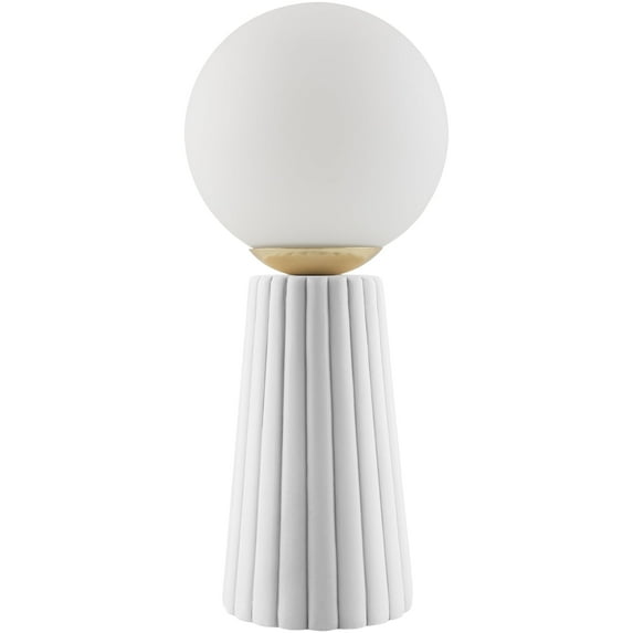 Livabliss Conju Vintage Accent Table Lamp, 17-inch, White