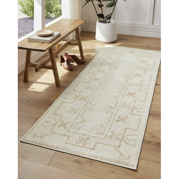 Livabliss Area Rugs for Living Room, 8x10 Downtown Cottage Light Beige Rug, Bedroom Dining Room Home Decor Stain Resistant Carpet (7'10" x 10')