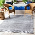 thumbnail image 1 of Livabliss Outdoor Rugs, 4x6 Eagean Global Black Area Rug for Patio, Porch, Deck, Backyard, Waterproof Indoor Outdoor Carpet (4'3" x 5'11"), 1 of 6