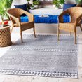 thumbnail image 1 of Livabliss Outdoor Rugs, 5x8 Eagean Global Black Area Rug for Patio, Porch, Deck, Backyard, Waterproof Indoor Outdoor Carpet (5'3" x 7'7"), 1 of 6