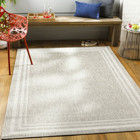 Livabliss Eagean Vintage Indoor/Outdoor Area Rug,8'10" x 12',Beige/Grey