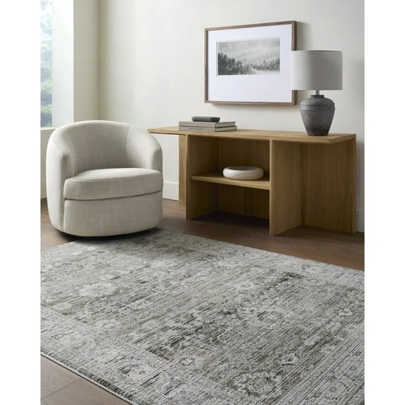 Livabliss Area Rugs for Living Room, 5x7 Edmonton Traditional Light Gray Rug, Bedroom Dining Room Home Decor Stain Resistant Carpet (5'3" x 7')