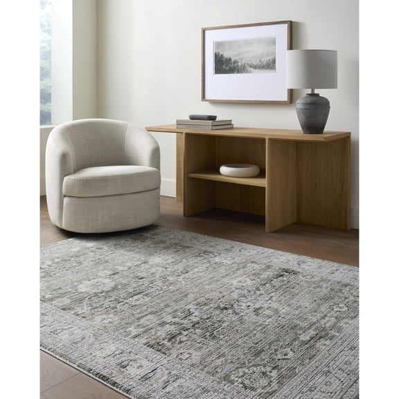 Livabliss Area Rugs for Living Room, 8x10 Edmonton Traditional Light Gray Rug, Bedroom Dining Room Home Decor Stain Resistant Carpet (7'10" x 10')