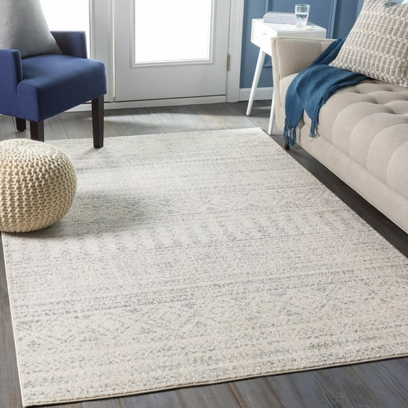 Livabliss Area Rugs for Living Room, 2x3 Elaziz Global Gray Rug, Bedroom Dining Room Home Decor Stain Resistant Carpet (2' x 2'11")