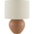 thumbnail image 1 of Livabliss Elio Modern Accent Table Lamp, 13-inch, Brick with Beige Shade, 1 of 6