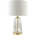 thumbnail image 1 of Livabliss Fidel Rustic Accent Table Lamp, 24-inch, Gold/Clear with White Shade, 1 of 5