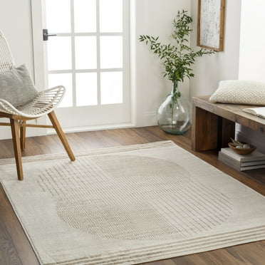 Livabliss Floransa Modern Geometric Area Rug,2' x 2'11",Beige