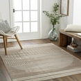 thumbnail image 1 of Livabliss Area Rugs for Living Room, 7ft Round Floransa Modern Tan Round Rug, Bedroom Dining Room Home Decor Stain Resistant Carpet (6'7" x 6'7"), 1 of 7