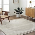 thumbnail image 1 of Livabliss Area Rugs for Living Room, 7ft Round Floransa Modern Cream Square Rug, Bedroom Dining Room Home Decor Stain Resistant Carpet (6'7" x 6'7"), 1 of 7