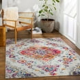 thumbnail image 1 of Livabliss Area Rugs for Living Room, 5x7 Floransa Traditional Pink Rug, Bedroom Dining Room Home Decor Stain Resistant Carpet (5'3" x 7'1"), 1 of 8