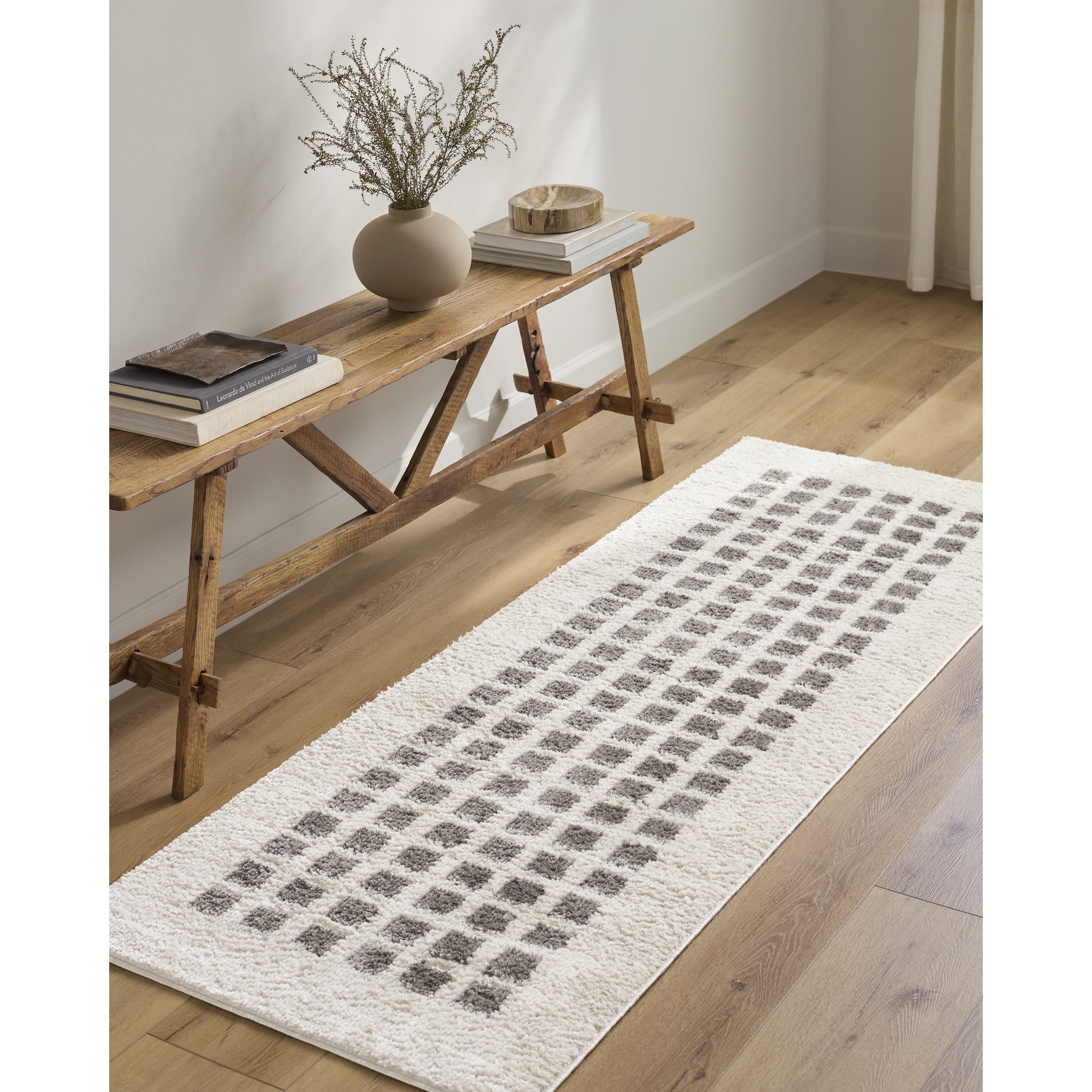 Livabliss Washable Rugs for Living Room, 3x7 Fossay Shag Modern Light ...