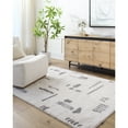 thumbnail image 1 of Livabliss Washable Rugs for Living Room, 7x9 Fossay Shag Modern Light Beige Area Rug, Bedroom Dining Room Home Decor Stain Resistant Carpet (6'7" x 9'), 1 of 7
