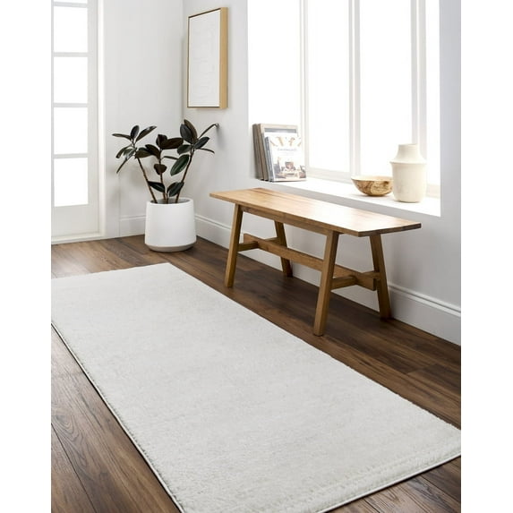 Livabliss Area Rugs for Living Room, 3x7 Freud Global Ivory Runner Rug, Bedroom Dining Room Home Decor Stain Resistant Carpet (2'7" x 7'3" Runner)