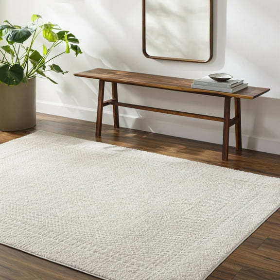 Livabliss Area Rugs for Living Room, 8x10 Freud Modern Ivory Rug, Bedroom Dining Room Home Decor Stain Resistant Carpet (7'10" x 10')