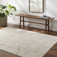 thumbnail image 1 of Livabliss Area Rugs for Living Room, 5x7 Freud Modern Ivory Rug, Bedroom Dining Room Home Decor Stain Resistant Carpet (5'3" x 7'), 1 of 7