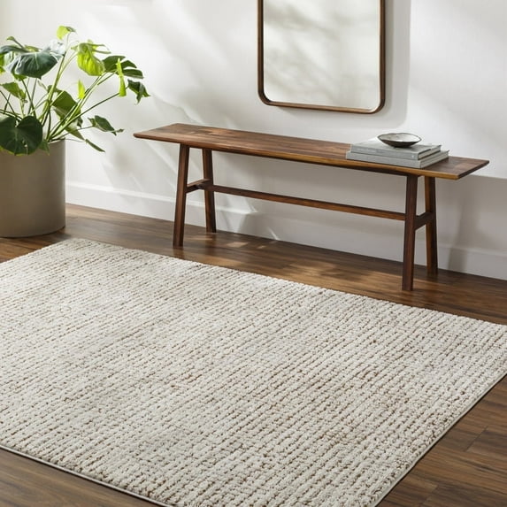 Livabliss Area Rugs for Living Room, 8x10 Freud Modern Ivory Rug, Bedroom Dining Room Home Decor Stain Resistant Carpet (7'10" x 10')