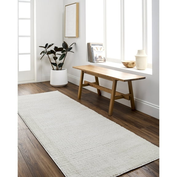 Livabliss Area Rugs for Living Room, 3x7 Freud Modern Ivory Runner Rug, Bedroom Dining Room Home Decor Stain Resistant Carpet (2'7" x 7'3" Runner)