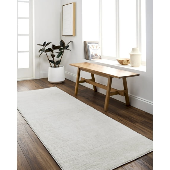Livabliss Area Rugs for Living Room, 3x7 Freud Modern Ivory Runner Rug, Bedroom Dining Room Home Decor Stain Resistant Carpet (2'7" x 7'3" Runner)