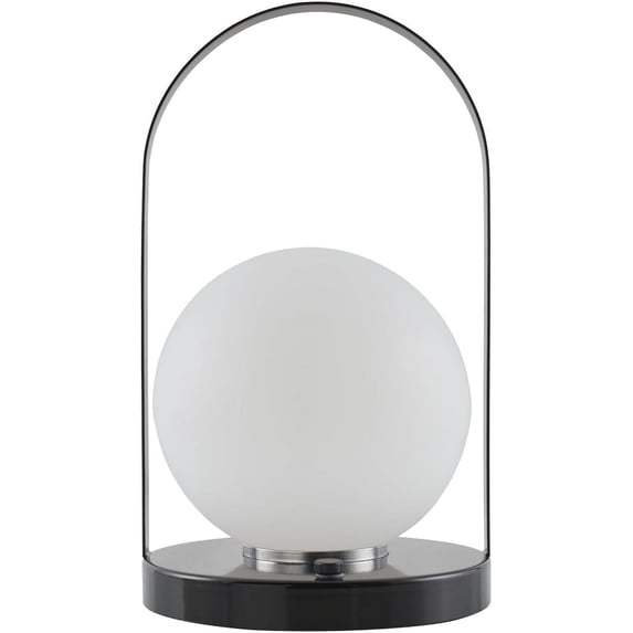 Livabliss Furnas Portable Table Lamp, 10-inch, Black