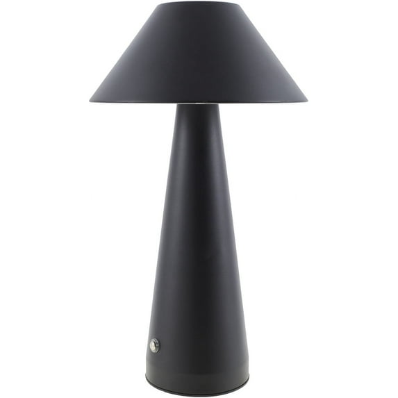 Livabliss Furnas Portable Table Lamp, 12-inch, Black