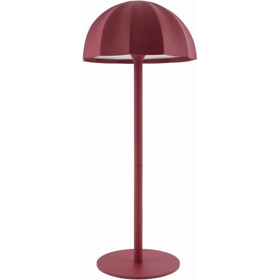 Livabliss Furnas Portable Table Lamp, 14-inch, Red