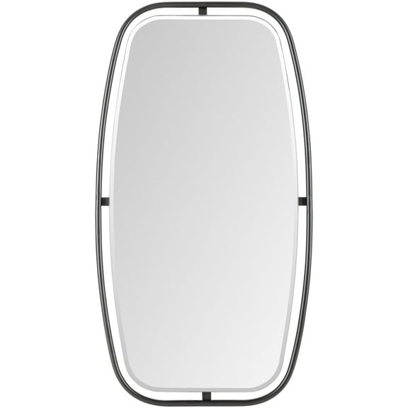 Livabliss Girona Modern Accent Mirror,32"H x 17"W x 1"D,Black