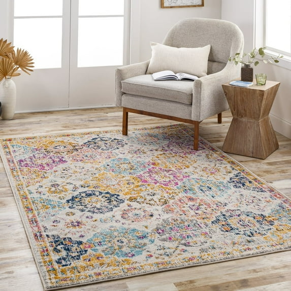 Livabliss Area Rugs for Living Room, 2x3 Harput Traditional Beige Rug, Bedroom Dining Room Home Decor Stain Resistant Carpet (2' x 2'11")