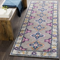 Livabliss Area Rugs for Living Room, 3x7 Harput Traditional Grey Runner Rug, Bedroom Dining Room Home Decor Stain Resistant Carpet (2'7" x 7'3" Runner)