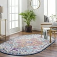 thumbnail image 1 of Livabliss Area Rugs for Living Room, 3x5 Harput Traditional Blue Oval Rug, Bedroom Dining Room Home Decor Stain Resistant Carpet (3'1" x 4'11"), 1 of 11