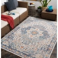 thumbnail image 1 of Livabliss Outdoor Rugs, 5x7 Huntington Beach Traditional Navy Area Rug for Patio, Porch, Deck, Backyard, Waterproof Indoor Outdoor Carpet (5'3" x 7'), 1 of 7